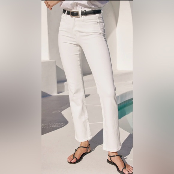 AYR White Denim: The Pop Jeans in Salt Water, 33 / 27” Straight Leg White Jeans - Picture 2 of 5